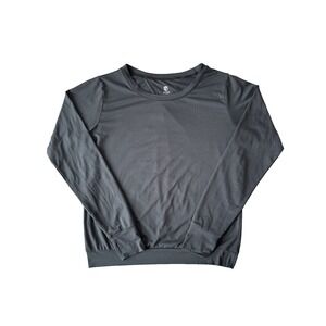 Born‎ Primitive Shirt Womens Small Black Long Sleeve Open Back Running Gym Yoga